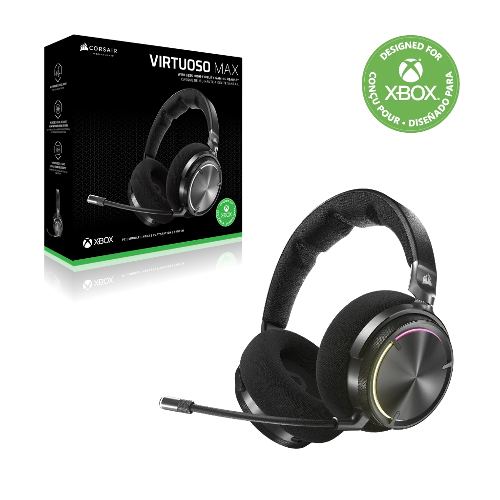 トップ XBOX 用 ゲーミングヘッドセット、カーボン ワイヤレス MAX VIRTUOSO ヘッドホン